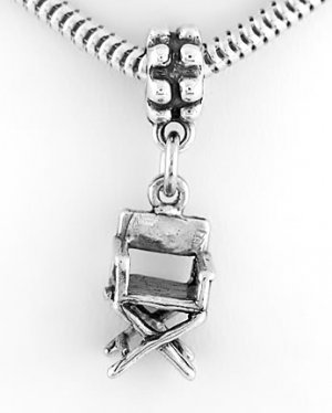 STERLING SILVER DANGLING DIRECTOR'S CHAIR EUROPEAN BEAD