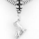 STERLING SILVER DANGLE ICE SKATE EUROPEAN BEAD