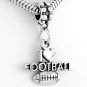 STERLING SILVER DANGLE I LOVE FOOTBALL EUROPEAN BEAD