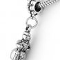 STERLING SILVER DANGLE SNOWMAN WITH SHOVEL EUROPEAN BEAD