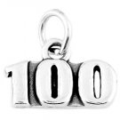 STERLING SILVER NUMBER 100 CHARM/PENDANT