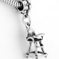 STERLING SILVER DANGLING BABY HIGH CHAIR EUROPEAN BEAD