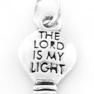 STERLING SILVER THE LORD IS MY LIGHT CHARM/PENDANT