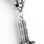 STERLING SILVER DANGLING TWIN TOWERS EUROPEAN BEAD