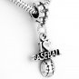 STERLING SILVER DANGLING I LOVE BASEBALL EUROPEAN BEAD