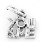 STERLING SILVER YOU AND ME CHARM/PENDANT