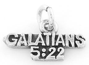 STERLING SILVER GALATIANS 5:22 CHARM/PENDANT