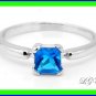 STERLING SILVER DECEMBER BIRTHSTONE CZ CHILD RING SZ 4