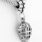 STERLING SILVER DANGLING HOCKEY MASK EUROPEAN BEAD