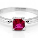 STERLING SILVER JULY BIRTHSTONE CZ CHILD RING SZ 3