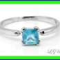 STERLING SILVER MARCH BIRTHSTONE CZ CHILD RING SZ 4