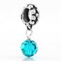 STERLING SILVER DANGLING DECEMBER BIRTHSTONE EUROPEAN BEAD