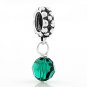 STERLING SILVER DANGLING MAY BIRTHSTONE EUROPEAN BEAD