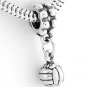 STERLING SILVER DANGLING VOLLEYBALL EUROPEAN BEAD