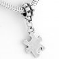 STERLING SILVER DANGLING AUTISM PUZZLE EUROPEAN BEAD