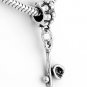 SILVER DANGLE BASEBALL BALL BAT & GLOVE EUROPEAN BEAD
