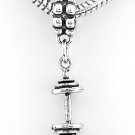 STERLING SILVER DANGLING 3D WEIGHT EUROPEAN BEAD
