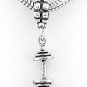 STERLING SILVER DANGLING 3D WEIGHT EUROPEAN BEAD