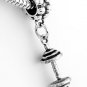 STERLING SILVER DANGLING 3D WEIGHT EUROPEAN BEAD