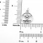 STERLING SILVER CUT OUT HOCKEY STICKS WITH MASK CHARM/PENDANT