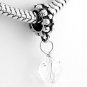 STERLING SILVER DANGLING APRIL BIRTHSTONE EUROPEAN BEAD