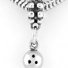 STERLING SILVER DANGLING BOWLING BALL EUROPEAN BEAD