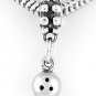 STERLING SILVER DANGLING BOWLING BALL EUROPEAN BEAD
