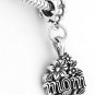 STERLING SILVER DANGLING MOM WITH DAISIES EUROPEAN BEAD