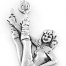 STERLING SILVER DANCER/ GYMNASTICS GIRL CHARM/PENDANT