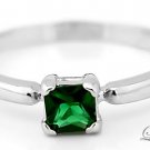 STERLING SILVER MAY BIRTHSTONE CZ CHILD RING SZ 4