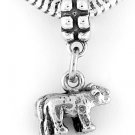 STERLING SILVER DANGLING NOAH'S ARK BEARS EUROPEAN BEAD