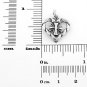 STERLING SILVER HEART WITH CROSS INSIDE CHARM/PENDANT