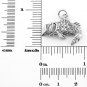 STERLING SILVER OPEN MOUTH BASS FISH CHARM/PENDANT