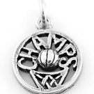 STERLING SILVER BASKETBALL CHAMPS CHARM/PENDANT