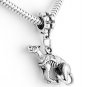 STERLING SILVER DANGLING RACING GREYHOUND EUROPEAN BEAD