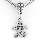 STERLING SILVER DANGLING MONKEY EUROPEAN BEAD