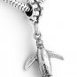 STERLING SILVER DANGLING 3D PENGUIN EUROPEAN BEAD