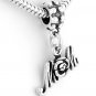 STERLING SILVER DANGLING MOM W/ROSE EUROPEAN BEAD