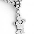 STERLING SILVER DANGLING BOY EUROPEAN BEAD