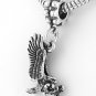 STERLING SILVER DANGLING 3D EAGLE EUROPEAN BEAD