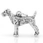 STERLING SILVER AIREDALE DOG 3D CHARM/PENDANT
