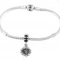 STERLING SILVER DANGLE SUNFLOWER EUROPEAN BEAD