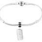 STERLING SILVER DANGLE LOVE GOD TAG EUROPEAN BEAD