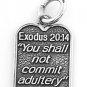STERLING SILVER EXODUS 20:14 TEN COMMANDMENT #7  CHARM/PENDANT