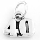 STERLING SILVER 40 YEARS CHARM/PENDANT