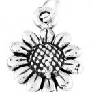 STERLING SILVER SMALL WILD SUNFLOWER CHARM/PENDANT