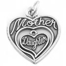 STERLING SILVER MOTHER DAUGHTERS CHARM PENDANT