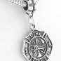 STERLING SILVER FIRE DEPARTMENT MALTESE CROSS EUROPEAN BEAD