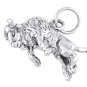 STERLING SILVER BUFFALO ON BACK LEGS CHARM/PENDANT