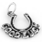 STERLING SILVER GOOD LUCK HORSESHOE CHARM/PENDANT